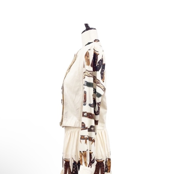 Vintage Western Printed Cowboy Rodeo 2 Piece Set, Size Medium - Picture 6 of 11